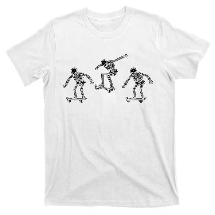 Skeleton Skateboard Dabbing Skate Skeleton T-Shirt